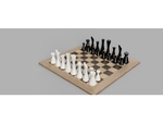 Modelo 3d de Minimalista contemporáneo juego de ajedrez para impresoras 3d