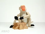  Bing-shen year of formosan monkey  3d model for 3d printers