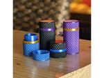  Knurled screw-top container - customizable  3d model for 3d printers