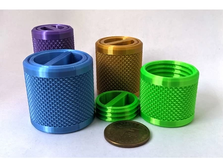 Knurled Flush Screw Lid Container - Customizable