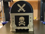 Modelo 3d de Cofre del tesoro de piratas para impresoras 3d