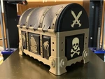 Modelo 3d de Cofre del tesoro de piratas para impresoras 3d