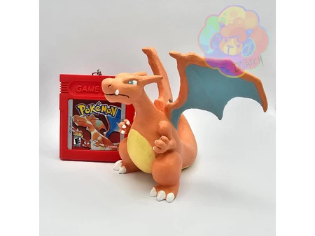 Modelo 3d de Charizard retro-ilustraciones de pokémon versión roja para impresoras 3d