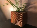  Fin vases pot (with a wall mount)  3d model for 3d printers