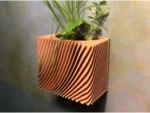  Fin vases pot (with a wall mount)  3d model for 3d printers