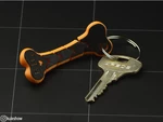  Flexible bone keychain  3d model for 3d printers