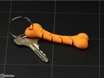  Flexible bone keychain  3d model for 3d printers