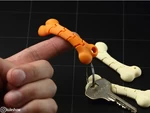  Flexible bone keychain  3d model for 3d printers