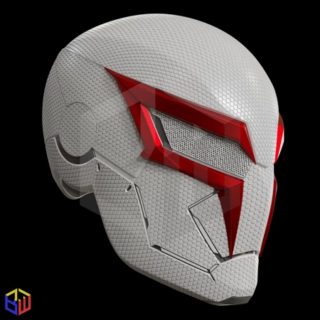 Modelo 3d de Casco spider-man 2099 v2 texturizado para impresoras 3d