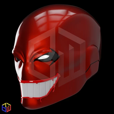 Modelo 3d de Casco jokerizado red hood 3 jokers para impresoras 3d