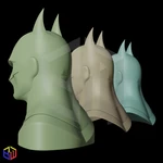 Modelo 3d de Máscara y moldes de guerra de la liga de la justicia de batman para impresoras 3d