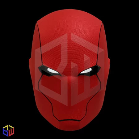  Red hood rebirth textured helmet  3d model for 3d printers