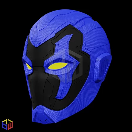 Blue Beetle Helmet Textured