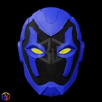  Blue beetle helmet textured  3d model for 3d printers