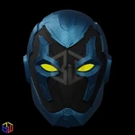  Blue beetle helmet textured  3d model for 3d printers