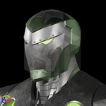  Infamous iron man helmet  3d model for 3d printers
