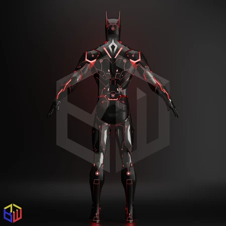 Modelo 3d de Traje conceptual de batman beyond para impresoras 3d