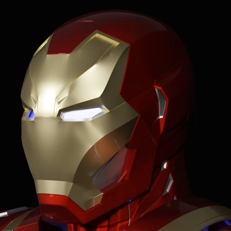 Modelo 3d de Casco iron man mark 46-47 para impresoras 3d