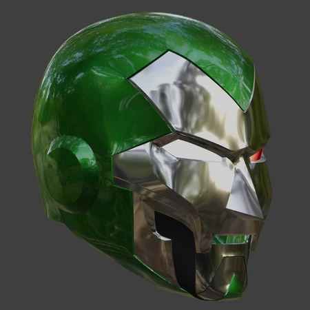 Modelo 3d de Casco inspirado en doctor doom 3099 para impresoras 3d