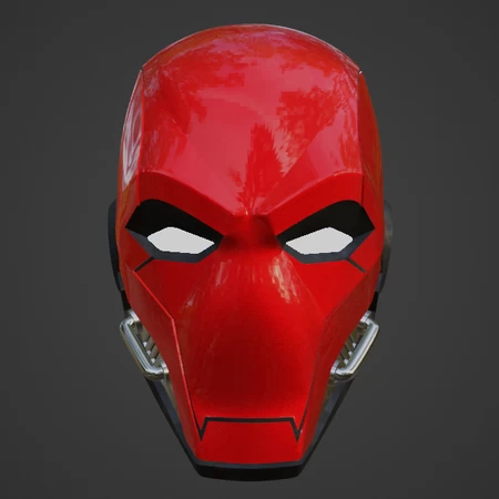 Modelo 3d de Casco inspirado en cyber red hood para impresoras 3d