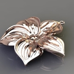  Pearl flower medal 01  3d model for 3d printers