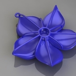  Pearl flower medal 01  3d model for 3d printers