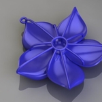 Modelo 3d de La perla de la flor de la medalla 01 para impresoras 3d