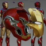 Modelo 3d de Casco inspirado en el campus de mark 80 iron man avengers para impresoras 3d