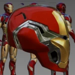 Modelo 3d de Casco inspirado en el campus de mark 80 iron man avengers para impresoras 3d