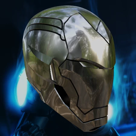 Modelo 3d de  casco conceptual superior inspirado en iron man para impresoras 3d