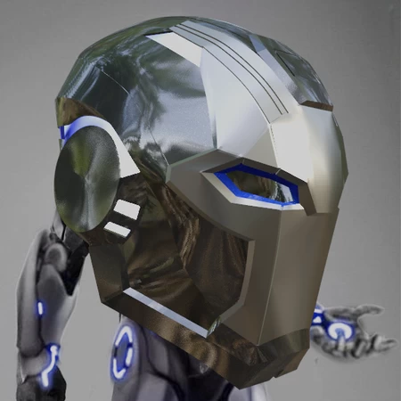 Casco inspirado en el concepto Stealth Iron Man