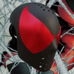   scarlet spider-man-kaine parker inspired face shell  3d model for 3d printers