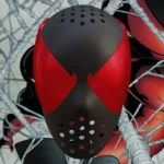   scarlet spider-man-kaine parker inspired face shell  3d model for 3d printers