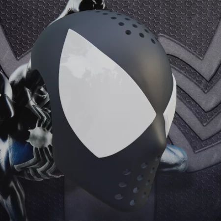   ultimate symbiote inspired spider man face shell  3d model for 3d printers