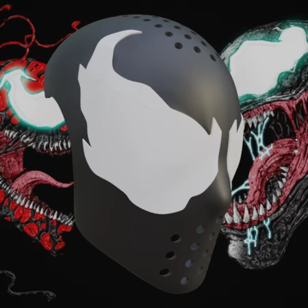  Venom inspired face shell  3d model for 3d printers