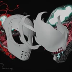  Venom inspired face shell  3d model for 3d printers
