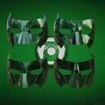 Modelo 3d de Paquete de máscara de dominó inspirado en kyle rayner de linterna verde para impresoras 3d