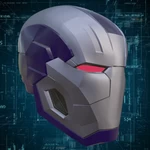 Modelo 3d de  casco inspirado en war machine mark 004 para impresoras 3d