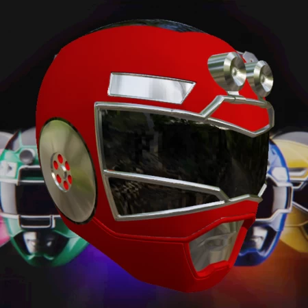 Casco inspirado en el Turbo Ranger Rojo