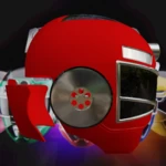  Red turbo ranger inspired helmet  3d model for 3d printers