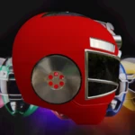 Modelo 3d de Casco inspirado en el turbo ranger rojo para impresoras 3d