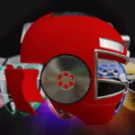  Red turbo ranger inspired helmet  3d model for 3d printers