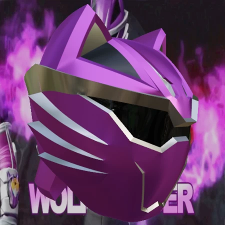 Modelo 3d de Casco inspirado en el ranger lobo violeta para impresoras 3d