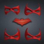 Modelo 3d de Paquete de máscara inspirada en domino de capucha roja para impresoras 3d