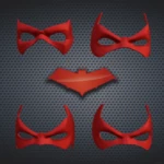  Red hood domino inspired mask pack  3d model for 3d printers