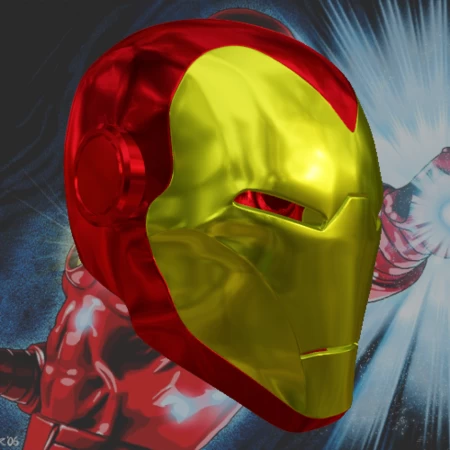 Modelo 3d de Casco clásico inspirado en iron man para impresoras 3d