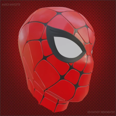 Modelo 3d de Casco inspirado en iron spider-man para impresoras 3d