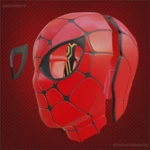  Iron spider-man inspired helmet  3d model for 3d printers