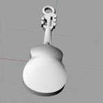  Guitar pendant music jewelry 3d print model  3d model for 3d printers