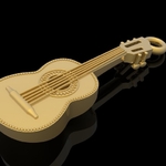 Modelo 3d de Guitarra colgante de música de la joyería de la impresión 3d de la modelo para impresoras 3d